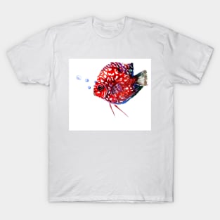 Discus Coral Red Aquarium Fish T-Shirt